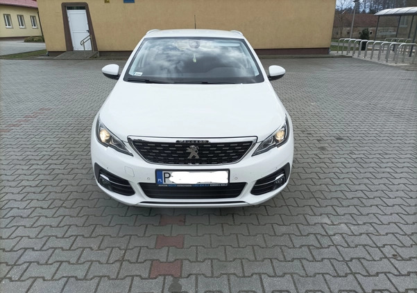 Peugeot 308 cena 47900 przebieg: 92000, rok produkcji 2017 z Leszno małe 37